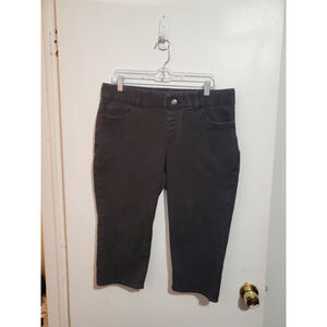 Women's Rider's By Lee Capri Pants Soft Stretch Black Size 14 M